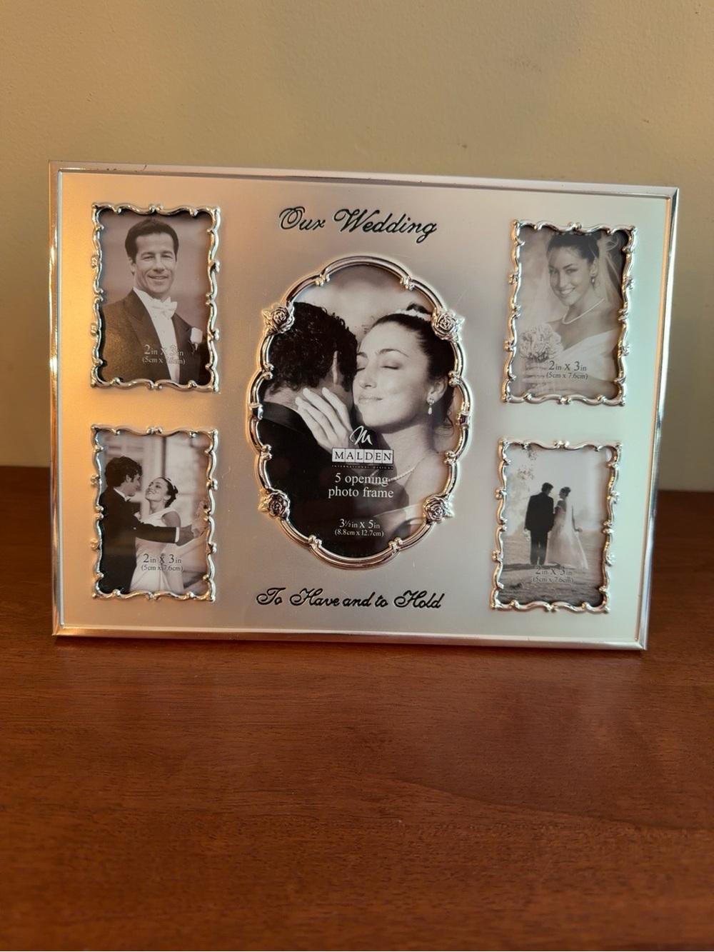 Malden International Designs 5-Opening Wedding Collage Picture Frame Silver